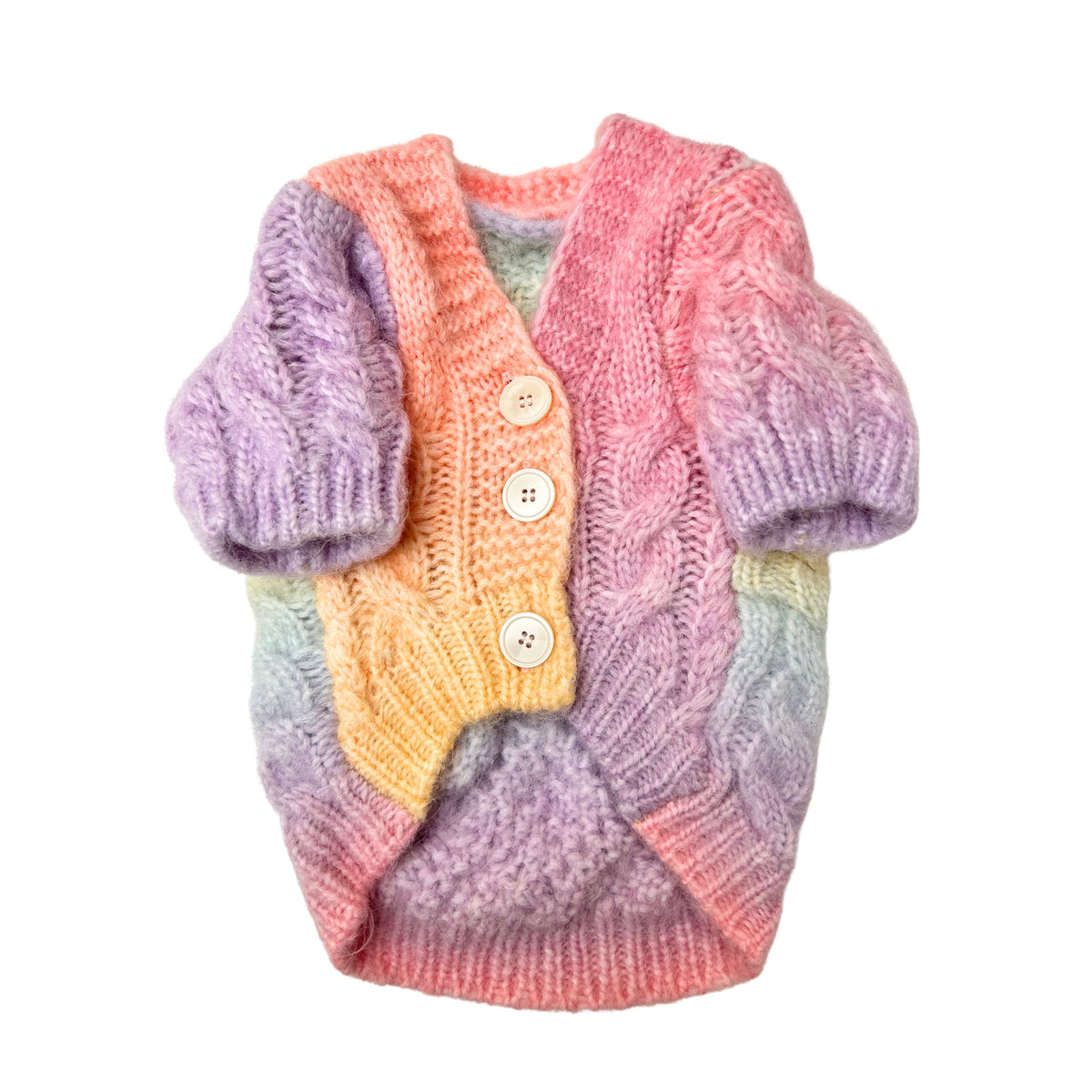 COLOUR BLAST CABLE DOG CARDIGAN