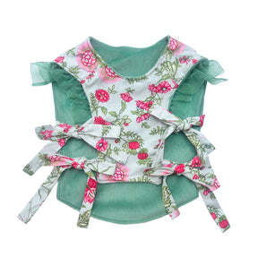 TWO-FACED FLORAL PRINT TOP FOR DOGS AND CATS