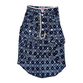 NAVY BLUE BANDHANI COTTON KURTA FOR DOGS AND CATS