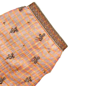 PEACH PINK DAINTY EMROIDERED TISSUE SHERWANI FOR DOGS AND CATS