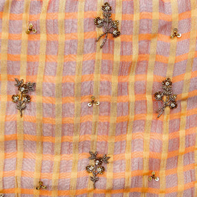 PEACH PINK DAINTY EMROIDERED TISSUE SHERWANI FOR DOGS AND CATS