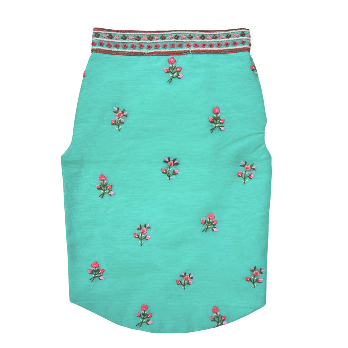 GULDASTA THREAD EMBROIDERED TEAL SHERWANI FOR DOGS AND CATS