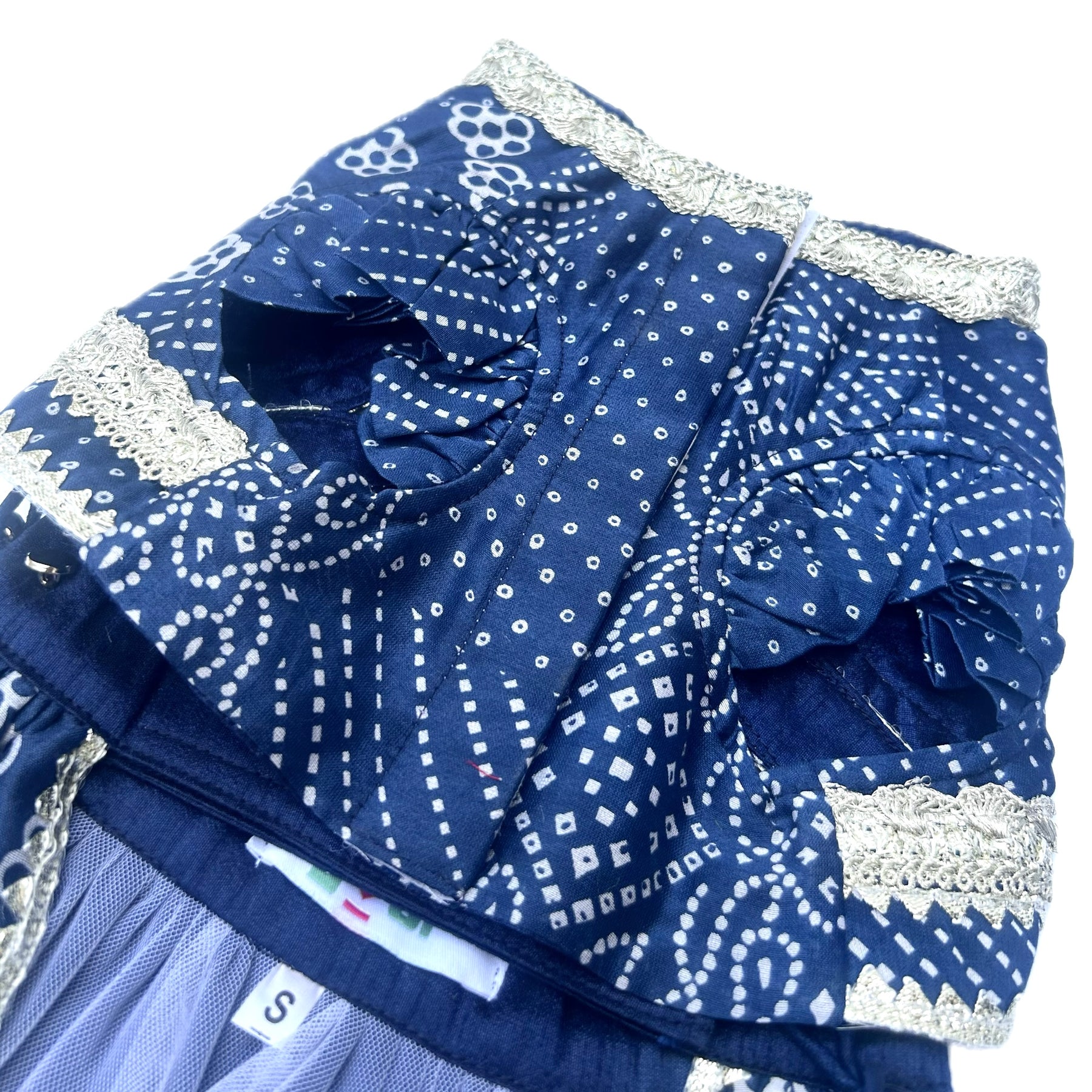 BLUE BANDHANI GOTA DOG LEHENGA