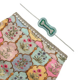 MAHARAJA MOTIF DOG SHERWANI + AQUA GREEN PEARL BONE RAKHI FOR DOGS AND CATS