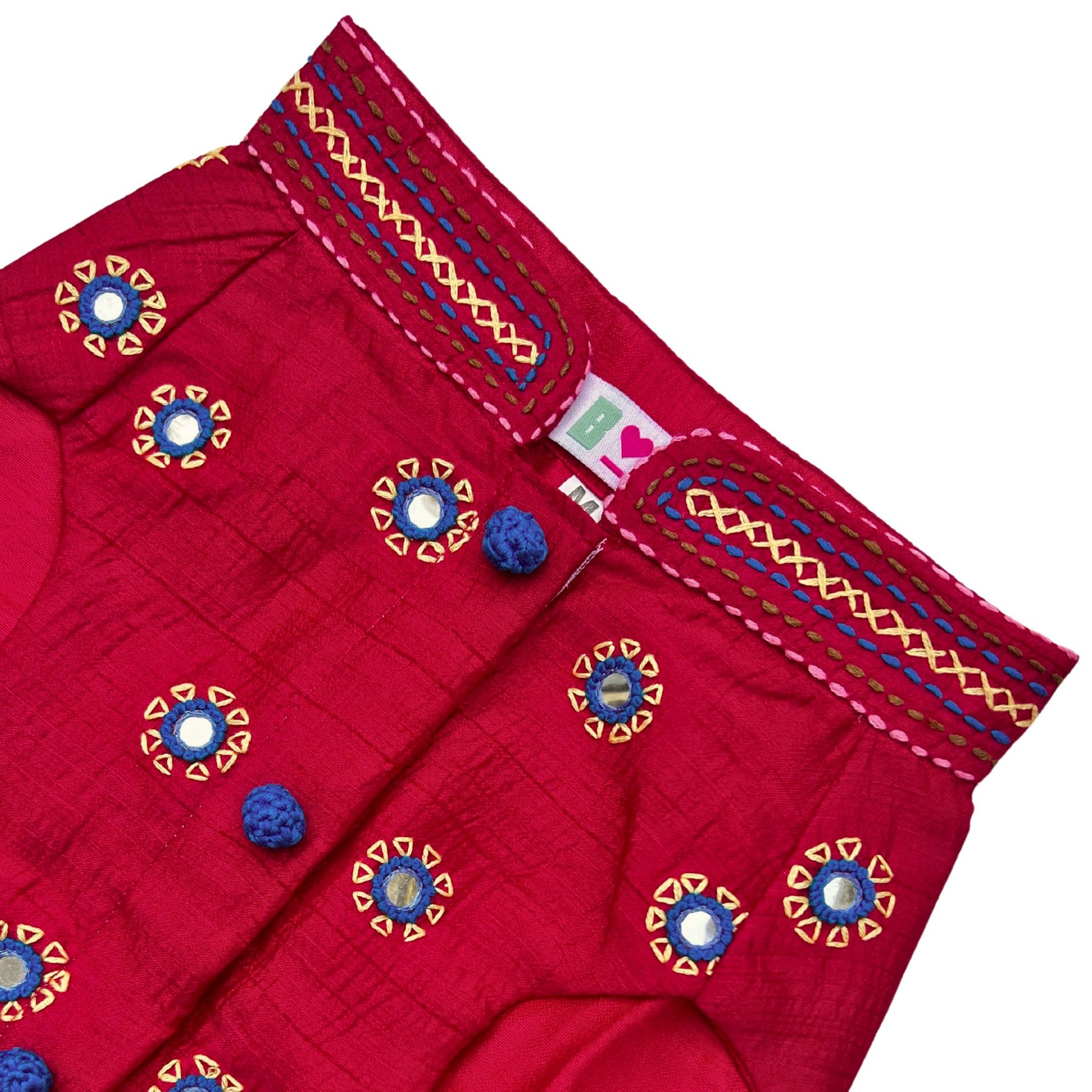 DARK MAGENTA KUTCH HAND EMBROIDERED SHERWANI FOR DOG AND CATS