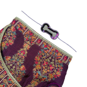 SABHYA PURPLE SHERWANI + PURPLE PEARL RAKHI FOR DOGS AND CATS