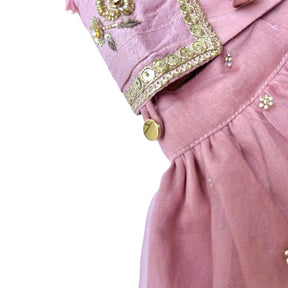 HAND EMBROIDERED BLUSH PINK LEHENGA