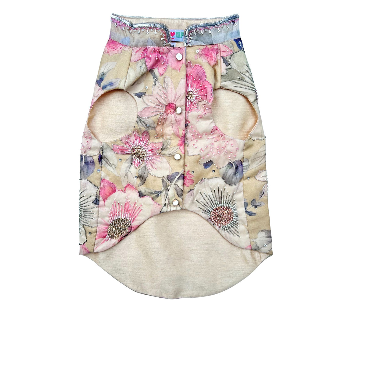 BEIGE GULNOOR PRINTED HAND EMBROIDERED SHERWANI FOR DOGS AND CATS