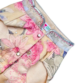 BEIGE GULNOOR PRINTED HAND EMBROIDERED SHERWANI FOR DOGS AND CATS