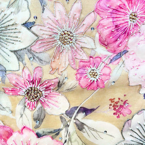 BEIGE GULNOOR PRINTED HAND EMBROIDERED SHERWANI FOR DOGS AND CATS