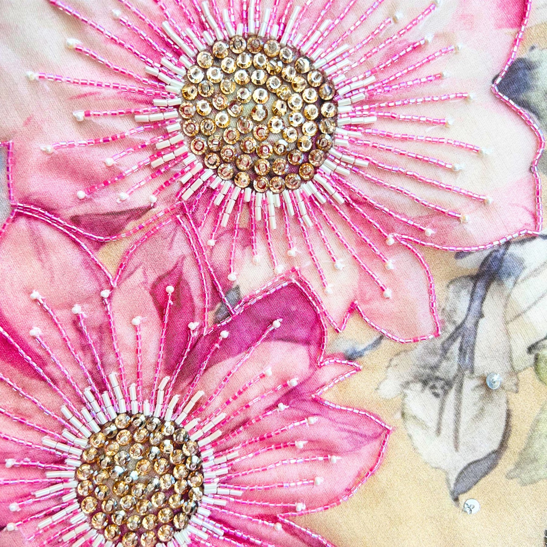 BEIGE GULNOOR PRINTED HAND EMBROIDERED SHERWANI FOR DOGS AND CATS