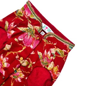 PHOOLJAAL HAND EMBROIDERED SCARLET SHERWANI FOR DOGS AND CATS