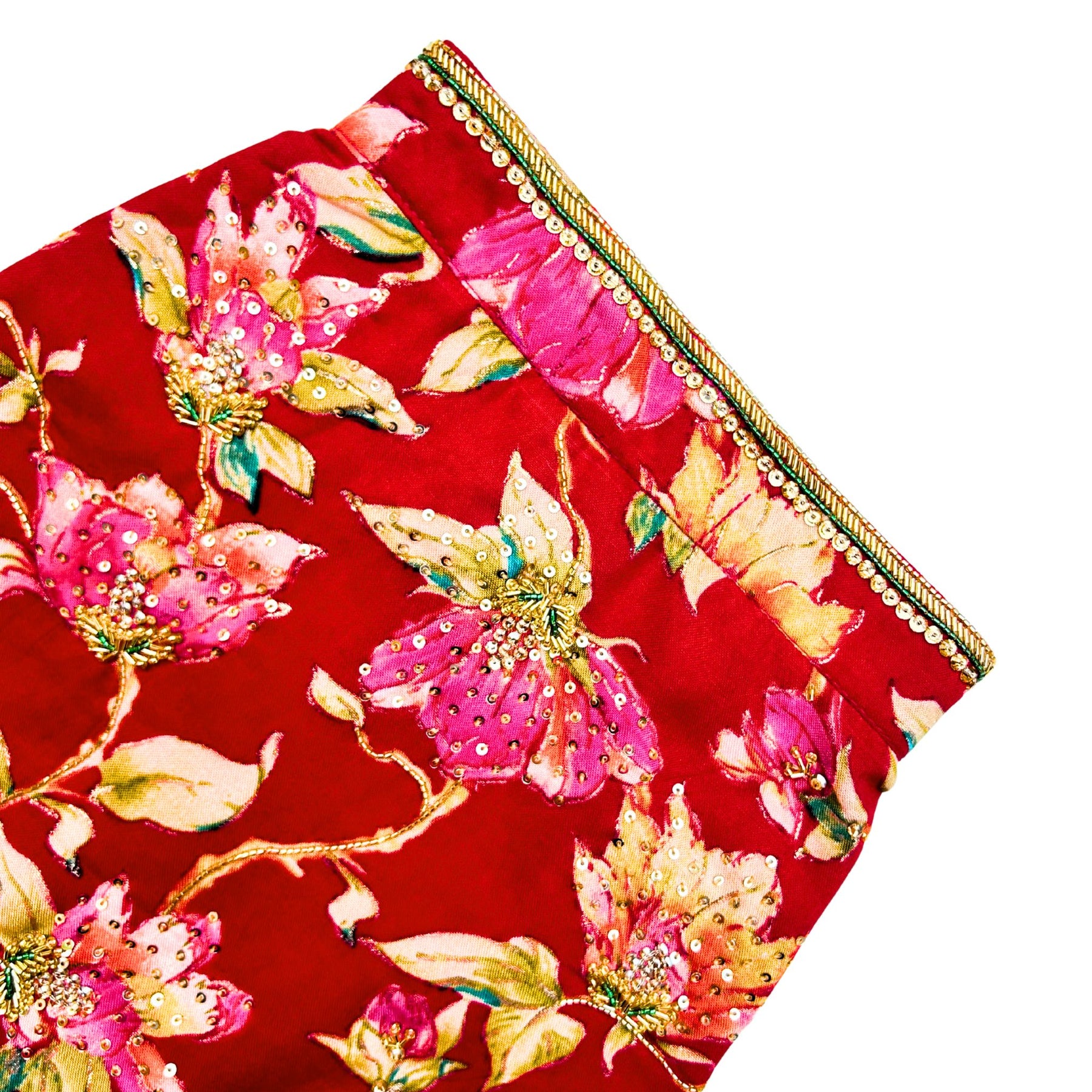 PHOOLJAAL HAND EMBROIDERED SCARLET SHERWANI FOR DOGS AND CATS