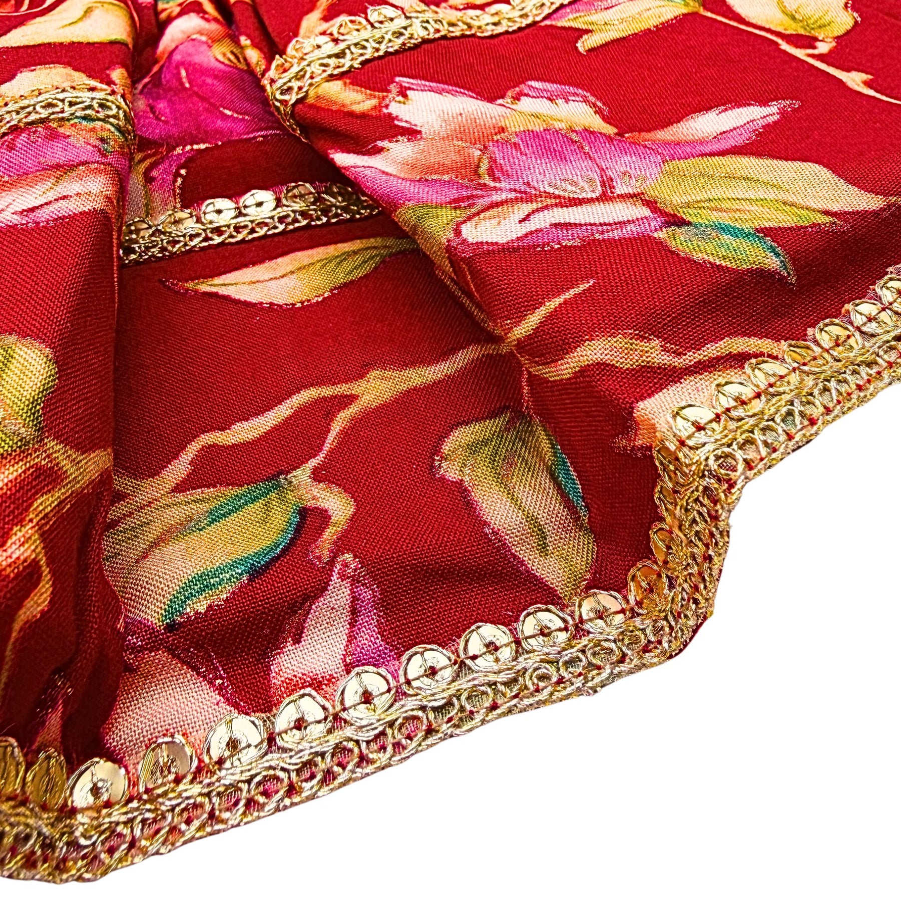 PHOOLJAAL SCARLET LEHENGA FOR DOGS AND CATS