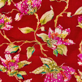 PHOOLJAAL HAND EMBROIDERED SCARLET SHERWANI FOR DOGS AND CATS