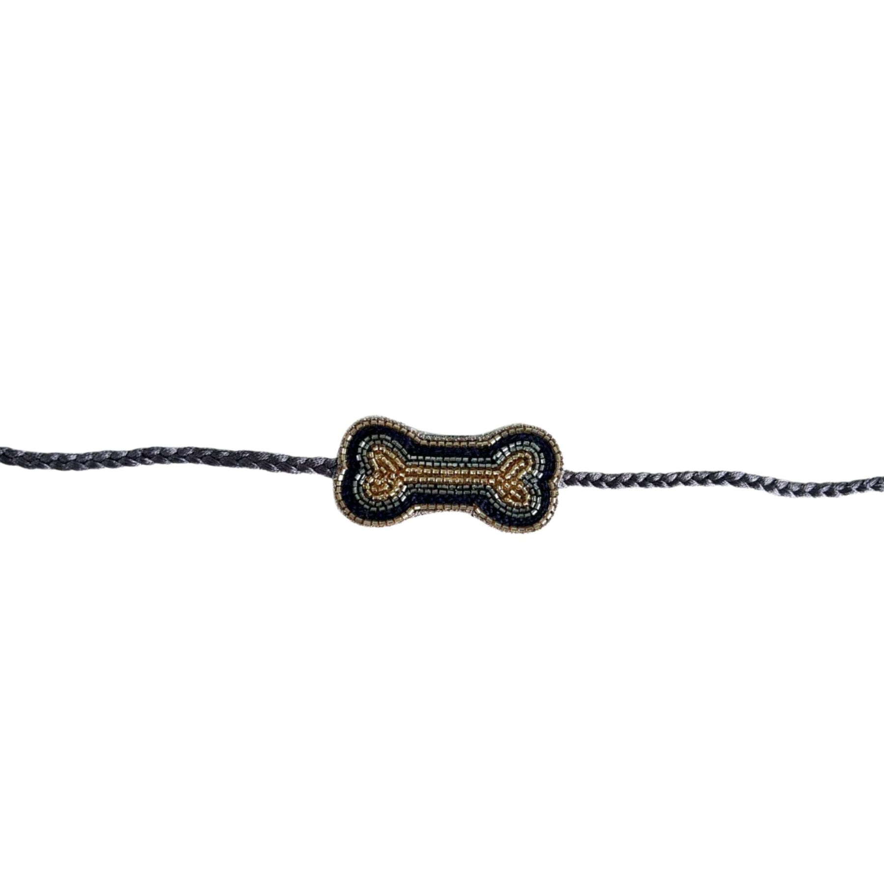 SABHYA BLACK SHERWANI + NAVY BLUE BONE RAKHI FOR DOGS AND CATS