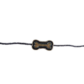 SABHYA BLACK SHERWANI + NAVY BLUE BONE RAKHI FOR DOGS AND CATS