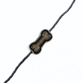 SABHYA BLACK SHERWANI + NAVY BLUE BONE RAKHI FOR DOGS AND CATS