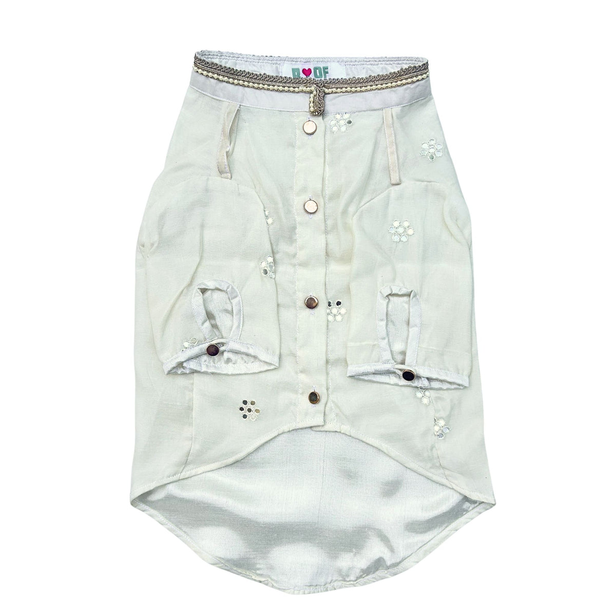 OFF-WHITE MIRROR KURTA FOR DOGS AND CATS