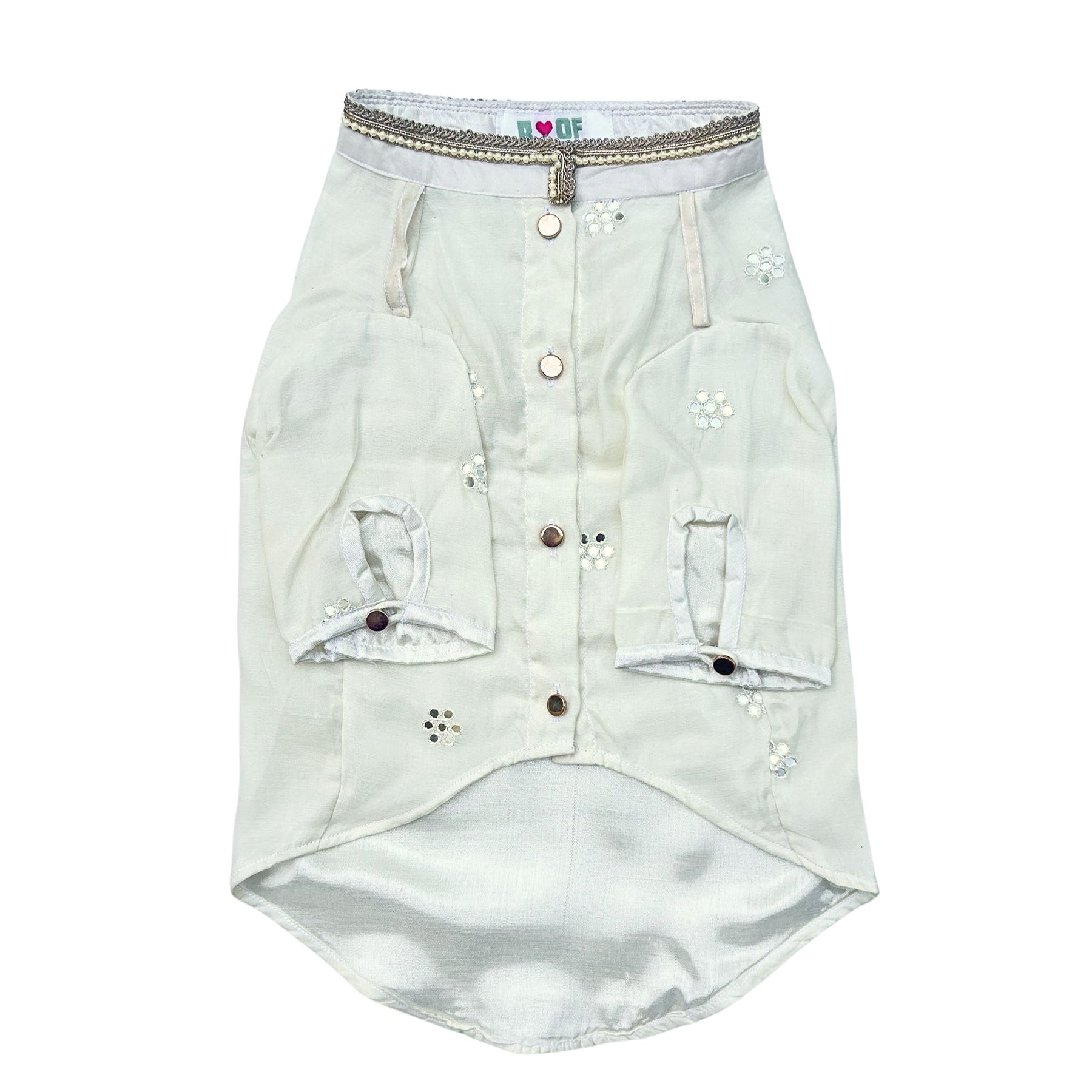 OFF-WHITE MIRROR KURTA FOR DOGS AND CATS