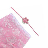 BLUSH PINK OFF-WHITE EMBROIDERY SHERWANI + BABY PINK CROCHET PAW RAKHI FOR DOGS AND CATS