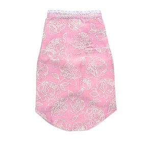 BLUSH PINK OFF-WHITE EMBROIDERY SHERWANI + BABY PINK CROCHET PAW RAKHI FOR DOGS AND CATS
