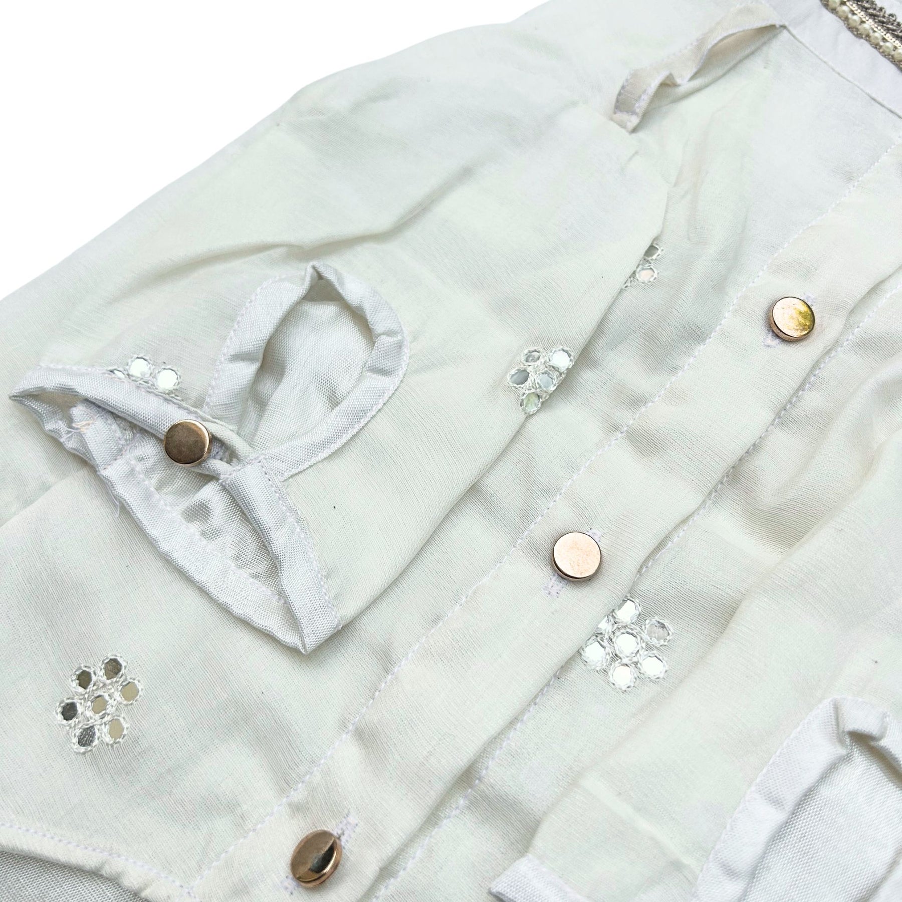 OFF-WHITE MIRROR KURTA FOR DOGS AND CATS