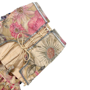 BEIGE GULNOOR PRINTED HAND EMBROIDERED LEHENGA FOR DOGS AND CATS