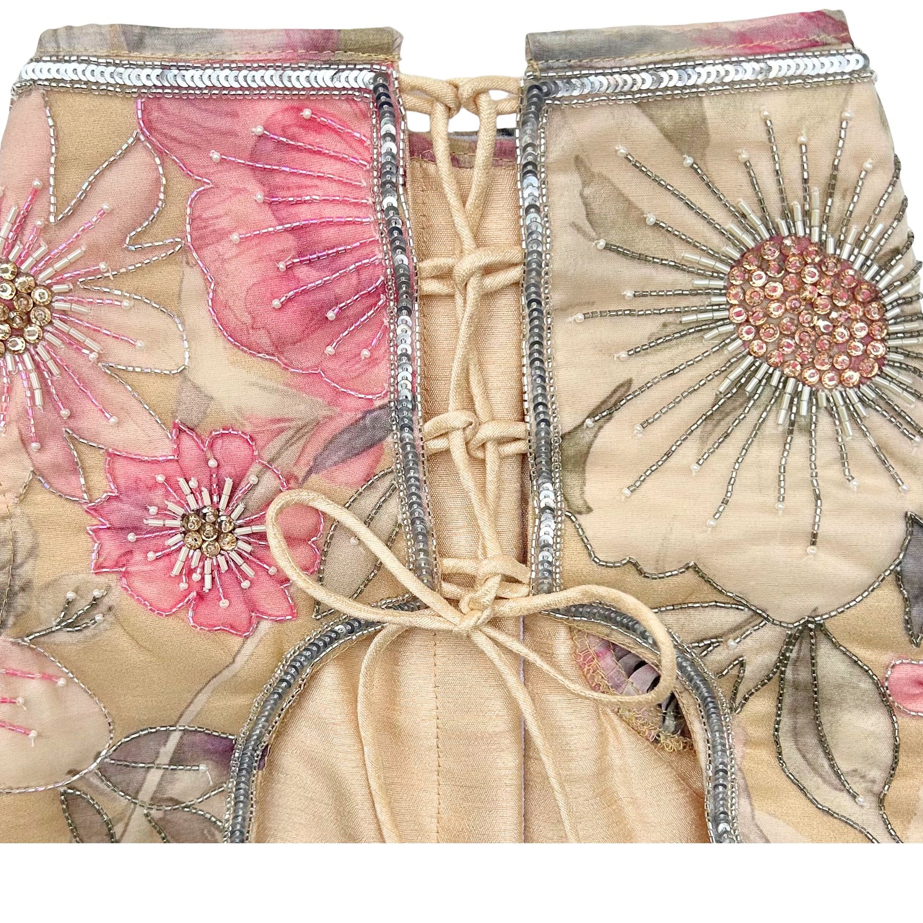 BEIGE GULNOOR PRINTED HAND EMBROIDERED LEHENGA FOR DOGS AND CATS