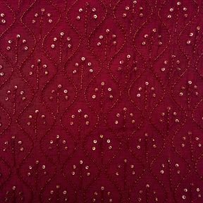 DARK MAROON BEADED FLOWER HAND EMBROIDERED SHERWANI FOR DOGS AND CATS