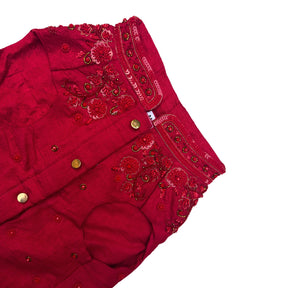 GULAB RED STONE WORK SHERWANI FOR DOGS AND CATS