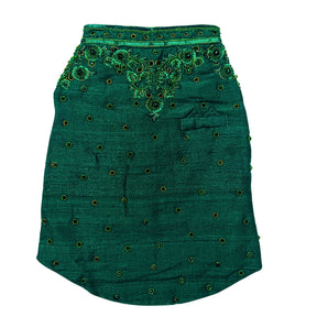 EMERALD GREEN GOLD STONE WORK SHERWANI FOR DOGS AND CATS