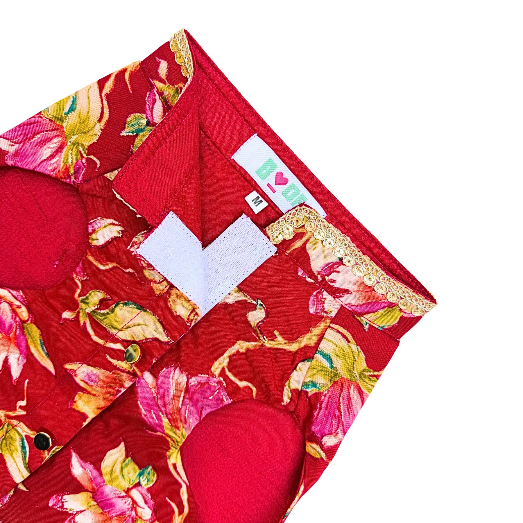 PHOOLJAAL SCARLET SHERWANI FOR DOGS AND CATS