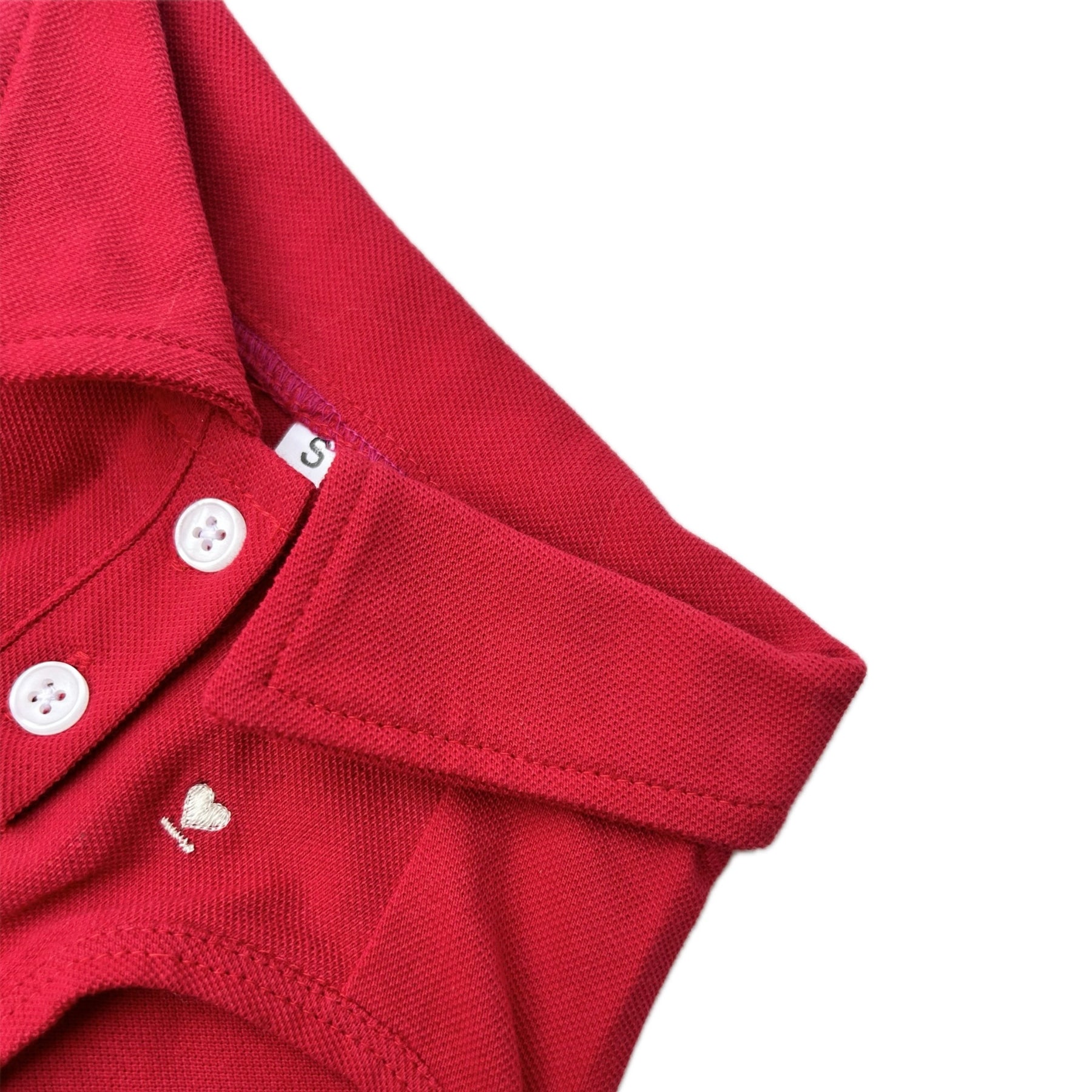 RED LITTLE HEART POLO DOG T-SHIRT