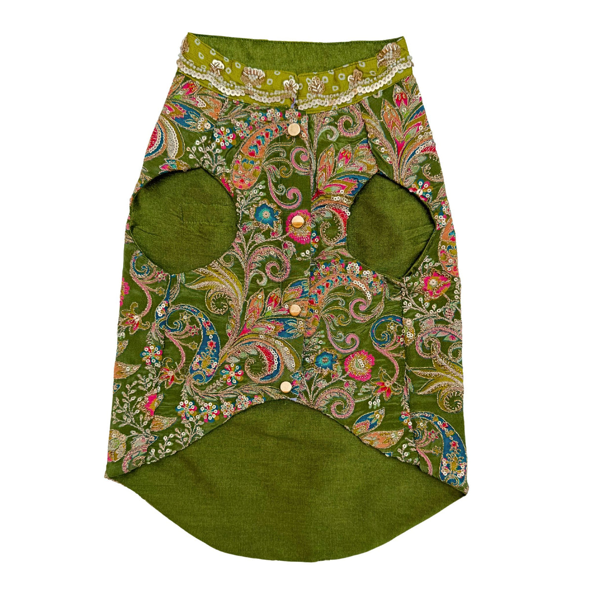 LITTLE NAWAB MEHENDI GREEN SHERWANI FOR DOGS AND CATS