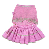 SILVER PETAL SCALLOP HAND EMBROIDERED LEHENGA FOR DOGS AND CATS