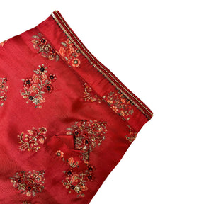 RED FLOWER HAND EMBROIDERED SHERWANI FOR DOGS AND CATS