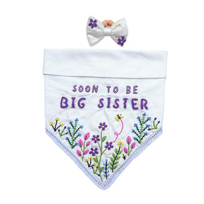 MULTICOLOUR FLORAL MOTIF HAND EMBROIDERED BANDANA FOR DOGS AND CATS
