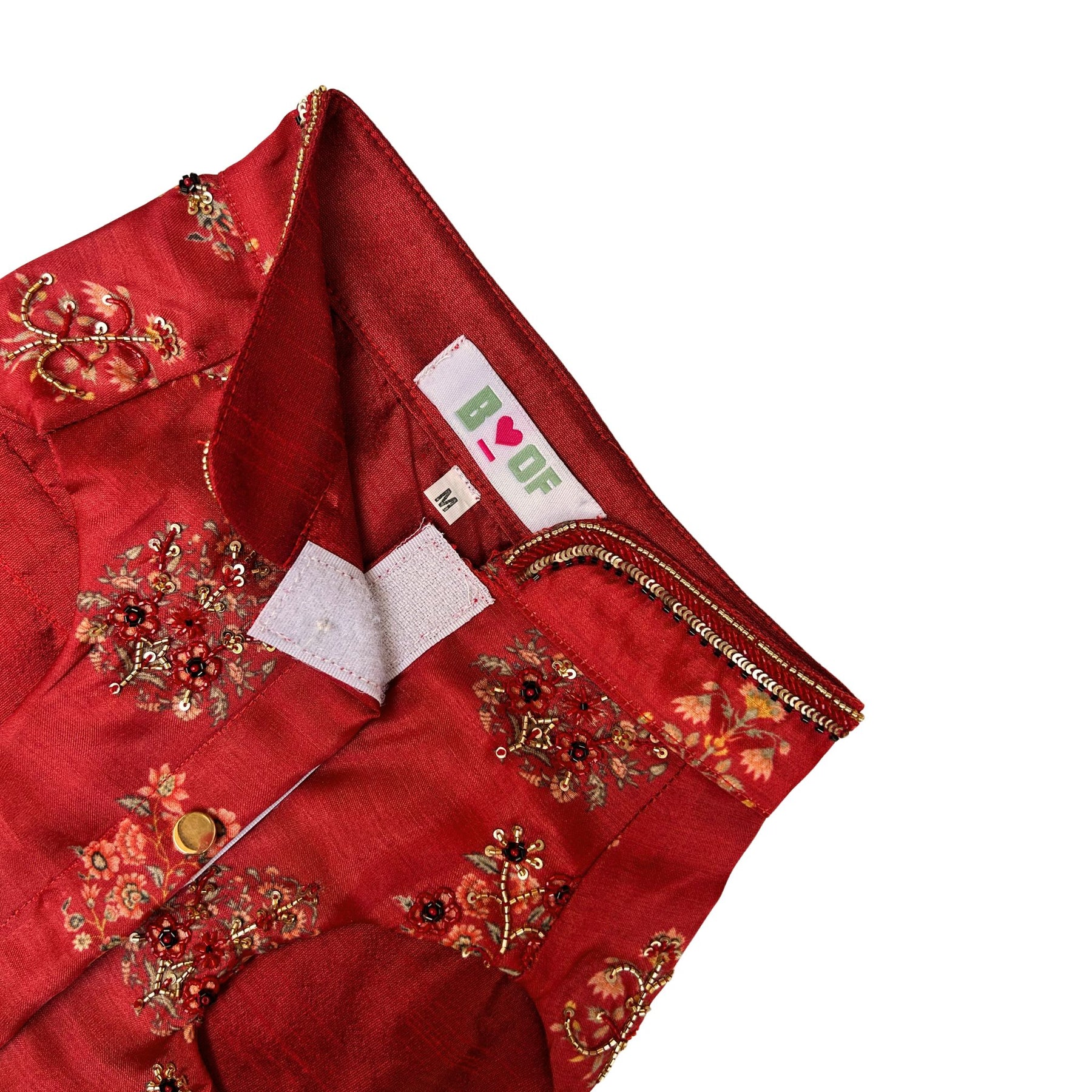 RED FLOWER HAND EMBROIDERED SHERWANI FOR DOGS AND CATS