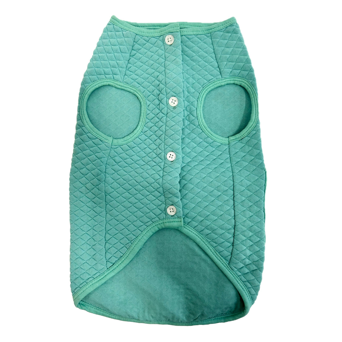 SEA BLUE QUILTED DOG HARNESS WAISTCOAT