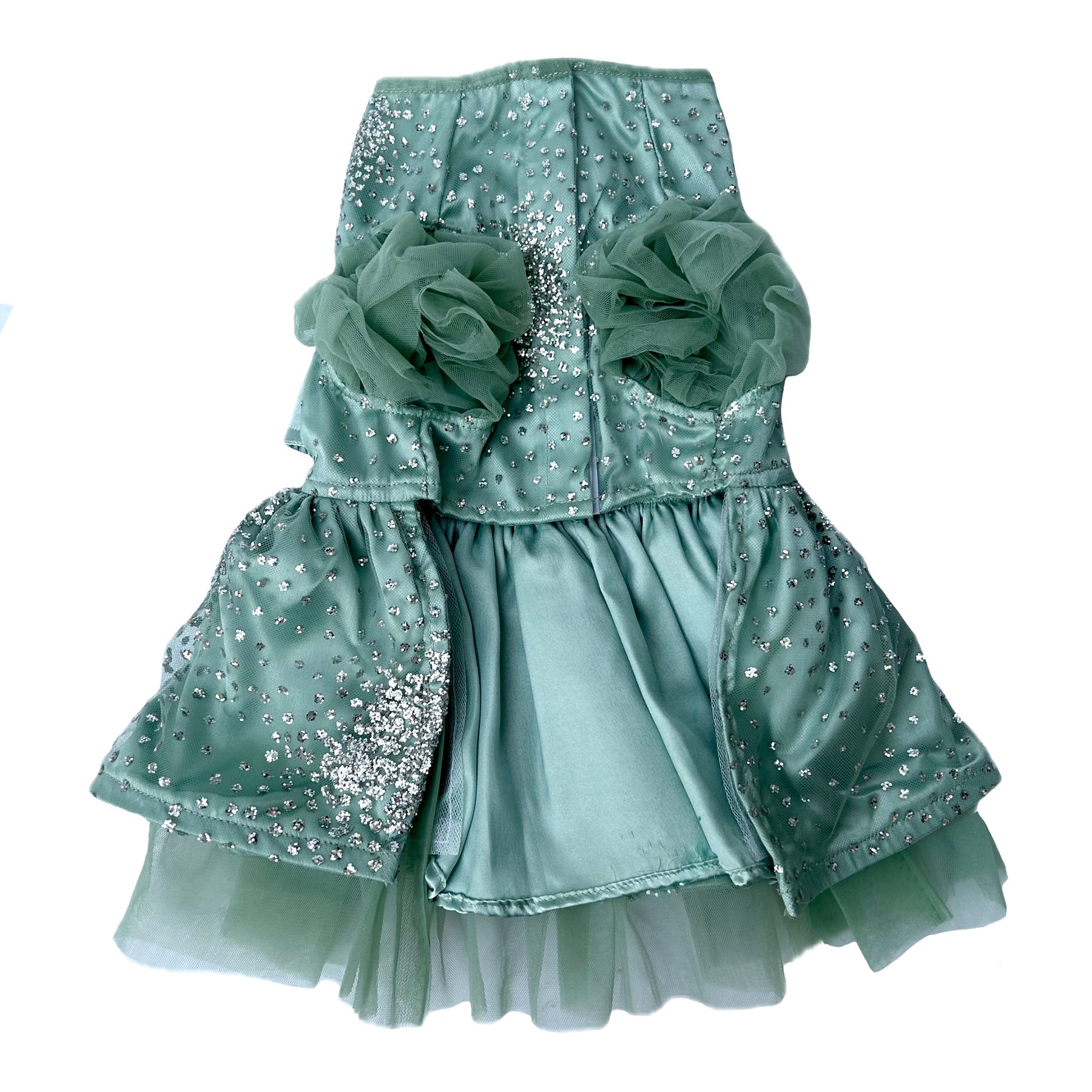 GREEN FROZEN TUTU DOG DRESS