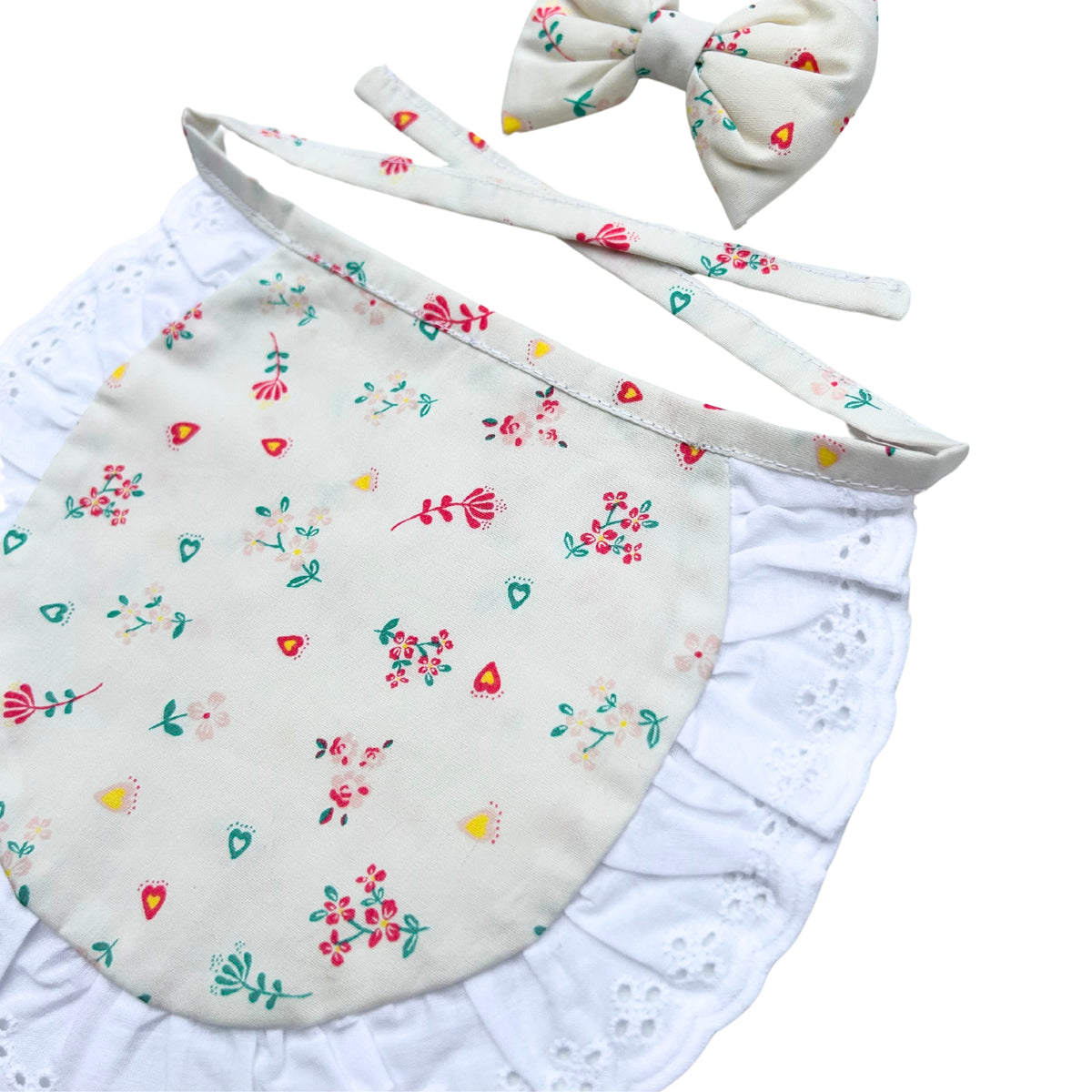 SPRINGTIME BIB WITH BOW FOR DOGS AND CATS