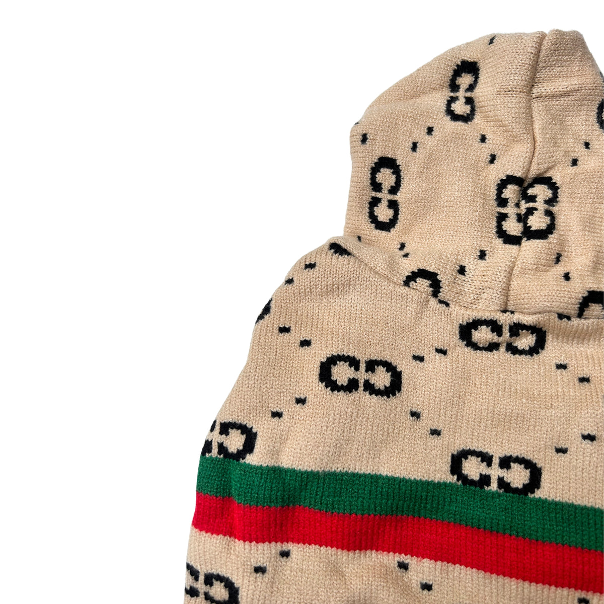 BEIGE PAW-CCI DOG HOODIE