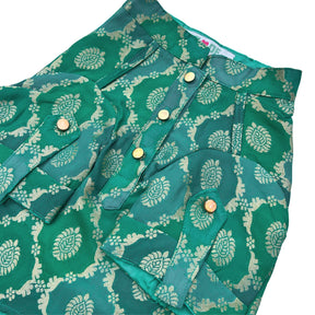 GREEN TWO TONE DOG KURTA