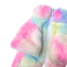 COLOURFUL FUR DOG JACKET