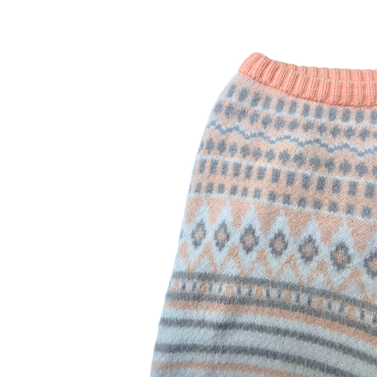 ORANGE AZTEC PATTERN DOG SWEATER