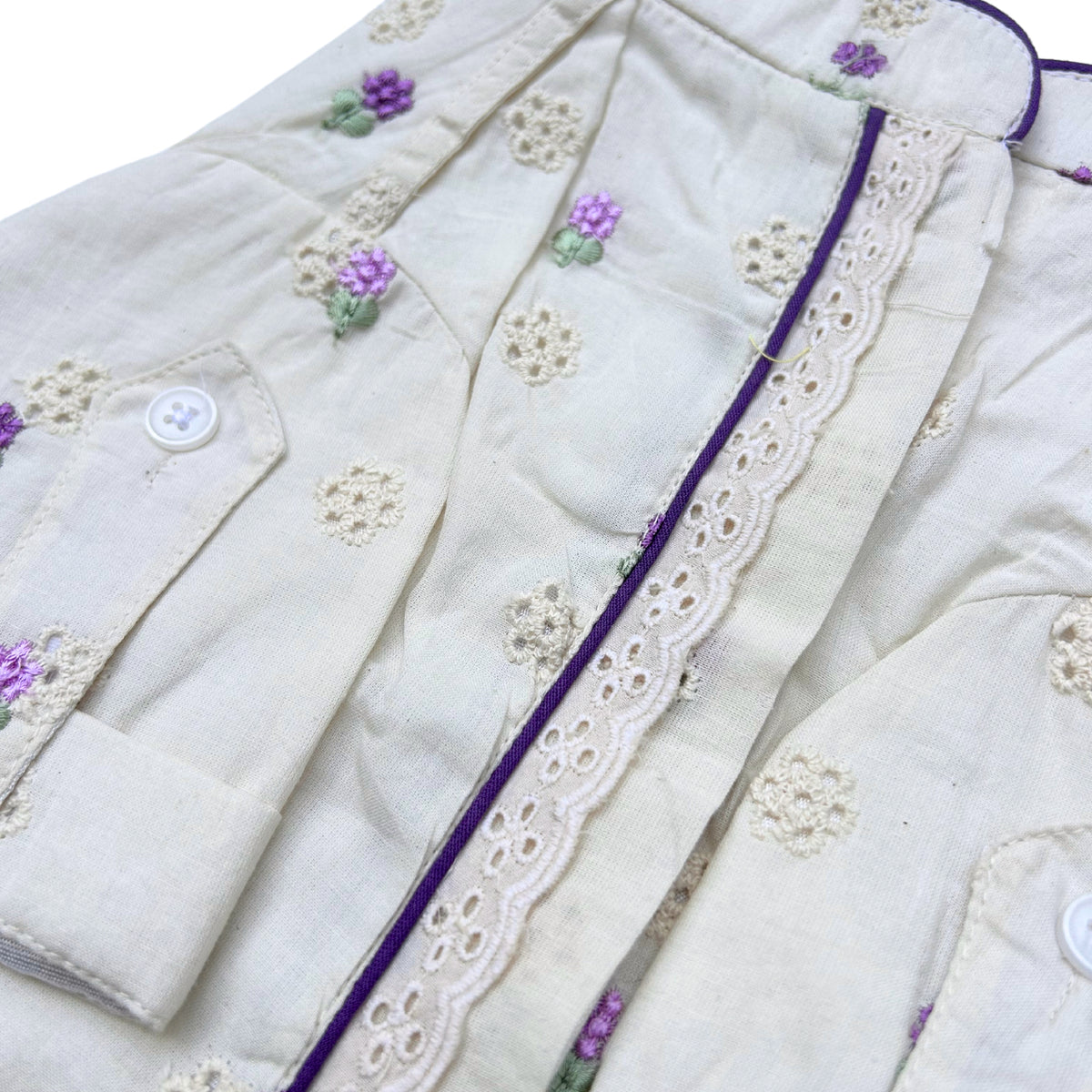 LILAC LACE FLORAL EMBROIDERED KURTA FOR DOGS AND CATS