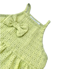 GREEN RUFFLED DOG DRESS