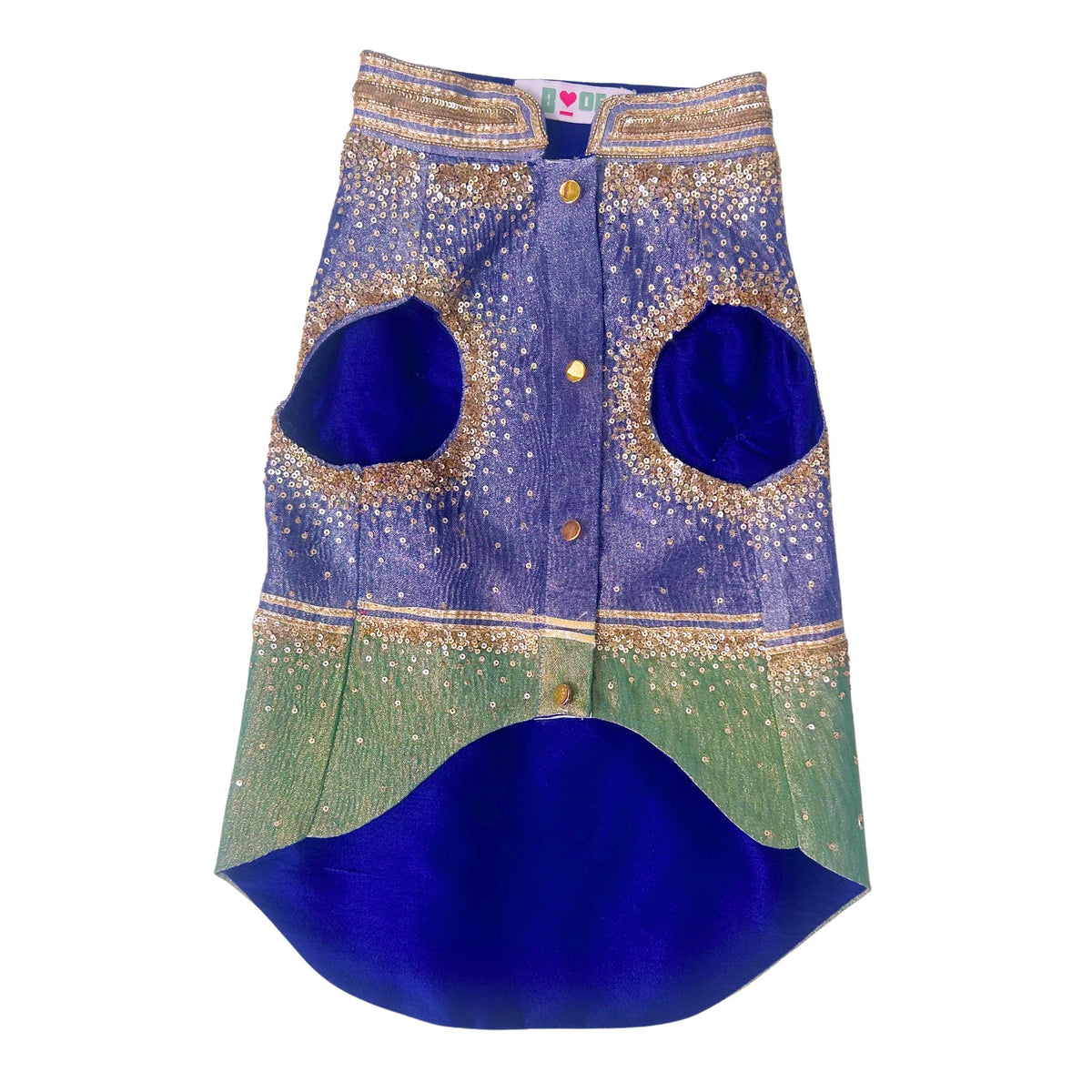 TISSUE COLOUR BLOCK BUTTERFLY SHERWANI FOR DOGS AND CATS