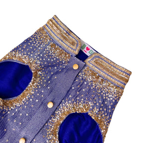 TISSUE COLOUR BLOCK BUTTERFLY SHERWANI FOR DOGS AND CATS